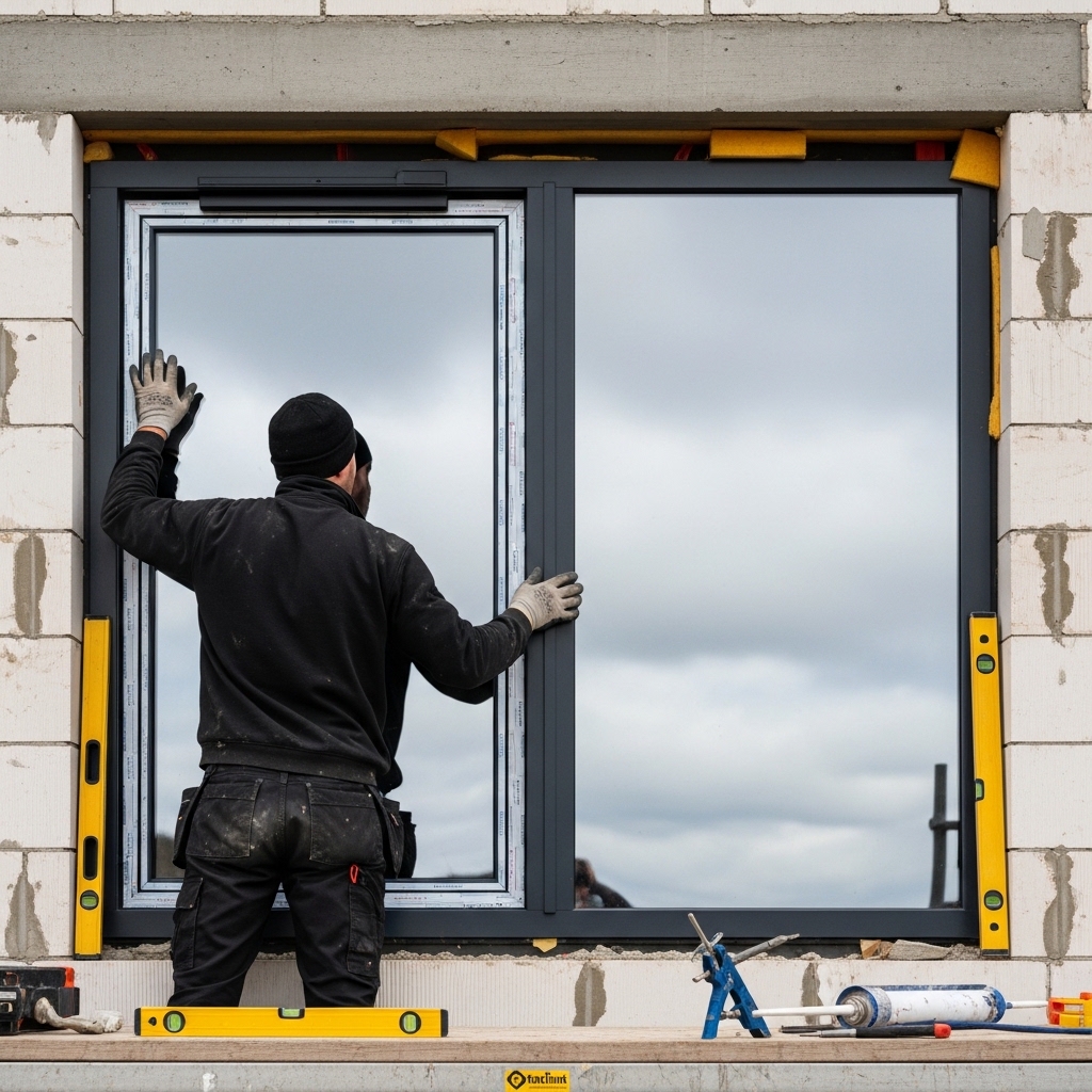 Remplacement de double vitrage par un vitrier à Mons